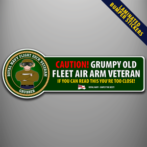 Royal Navy Flight Deck Veteran 'Grubber' Laminated Bumper Stickers