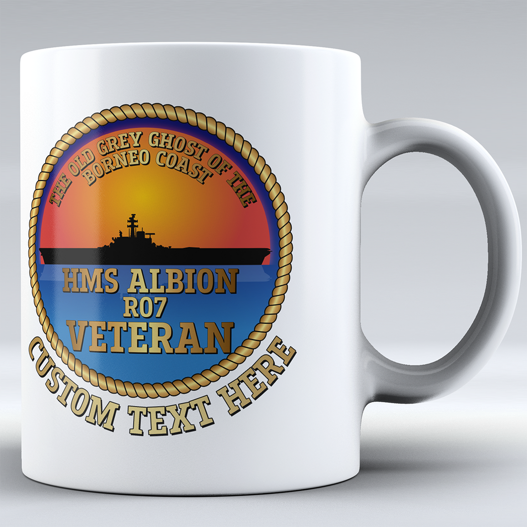 HMS Albion (RO7) Veteran - Personalised Mug