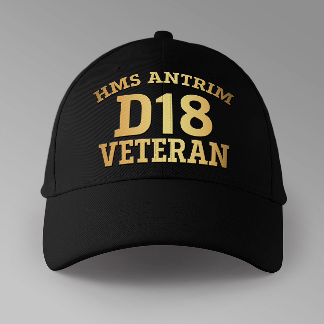 HMS Antrim D18 Veteran - Personalised Baseball Cap