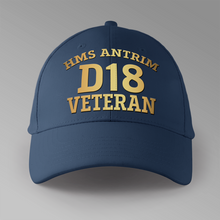 Load image into Gallery viewer, HMS Antrim D18 Veteran - Personalised Baseball Cap
