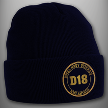 Load image into Gallery viewer, HMS Antrim D18 - Pennant Number Beanie Hat
