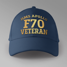 Load image into Gallery viewer, HMS Apollo F70 Veteran - Personalised Baseball Cap
