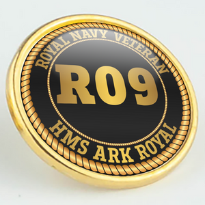 HMS Ark Royal R09 Pennant Number Pin/Lapel Badge