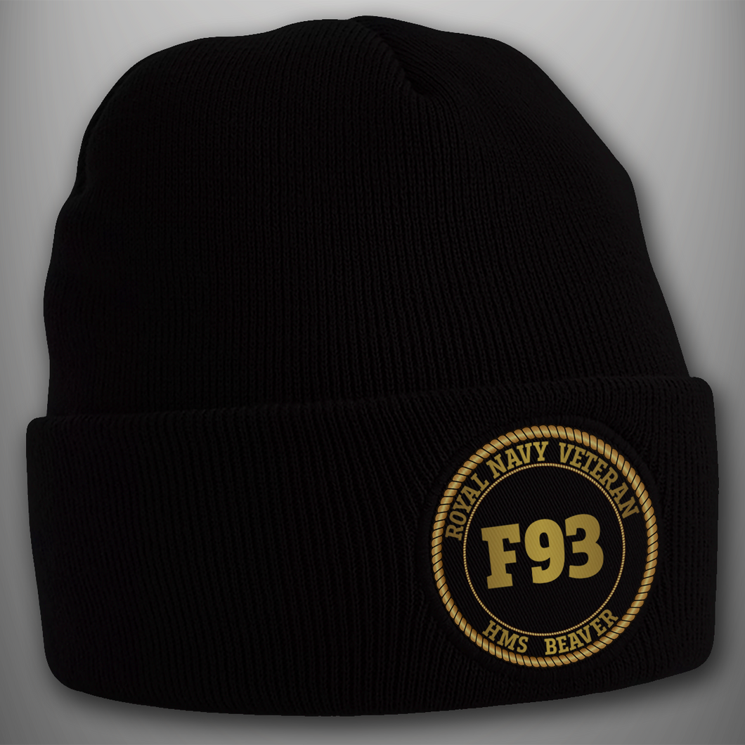 HMS Beaver F93 - Pennant Number Beanie Hat