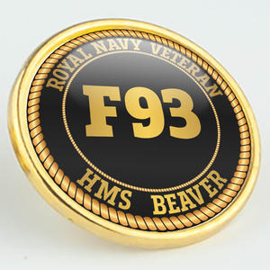 HMS Beaver F93 Pennant Number Pin/Lapel Badge