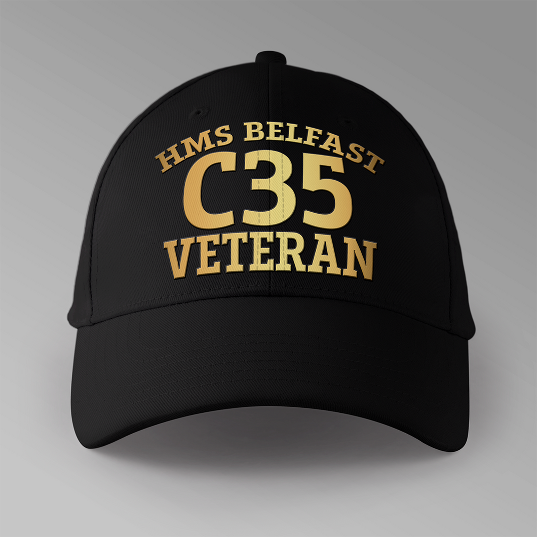 HMS Belfast C35 Veteran - Personalised Baseball Cap