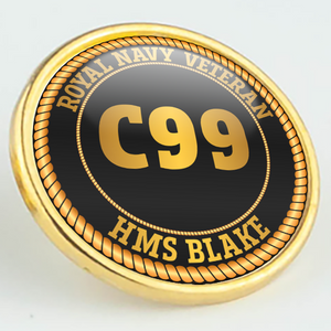 HMS Blake C99 Pennant Number Pin/Lapel Badge