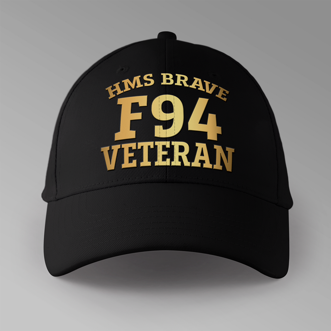 HMS Brave F94 Veteran - Personalised Baseball Cap