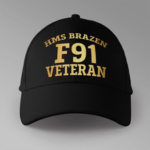 Load image into Gallery viewer, HMS Brazen F91 Veteran - Personalised Baseball Cap
