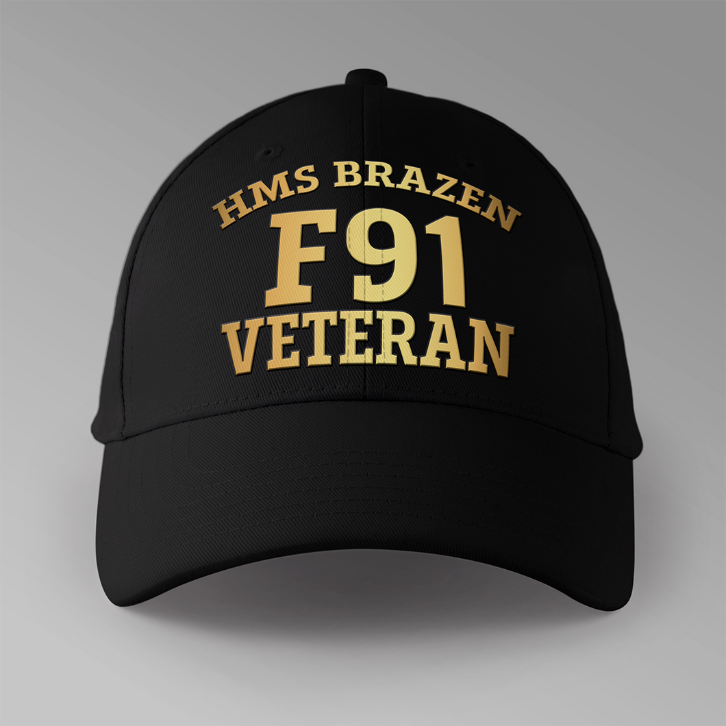 HMS Brazen F91 Veteran - Personalised Baseball Cap