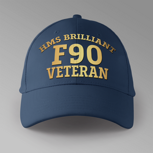 HMS Brilliant F90 Veteran - Personalised Baseball Cap