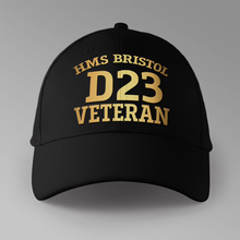 Load image into Gallery viewer, HMS Bristol D23 Veteran - Personalised Baseball Cap
