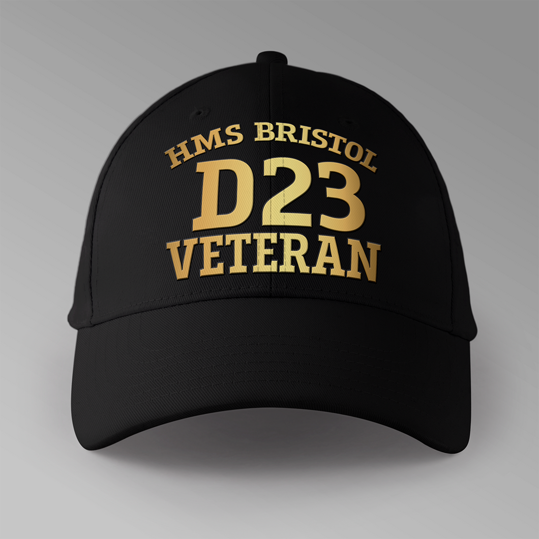 HMS Bristol D23 Veteran - Personalised Baseball Cap