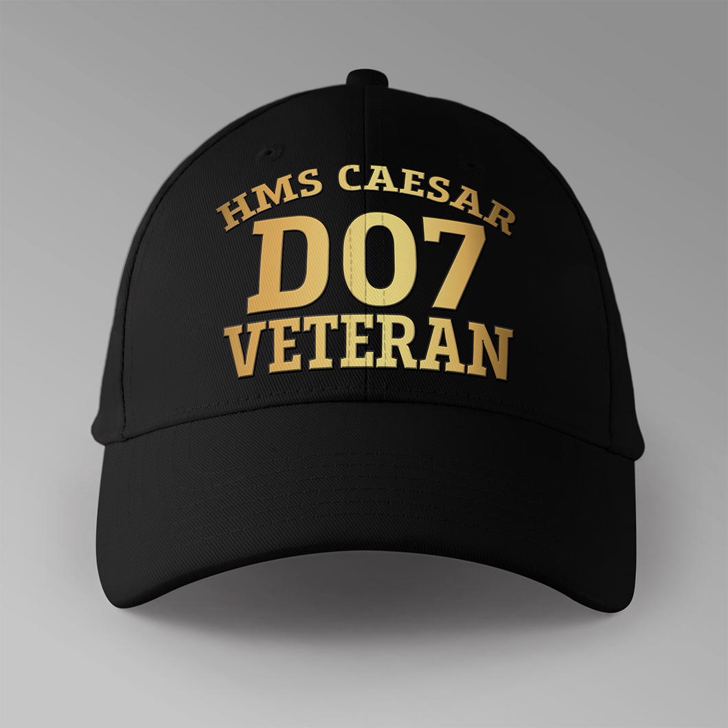 HMS Caesar D07 Veteran - Personalised Baseball Cap