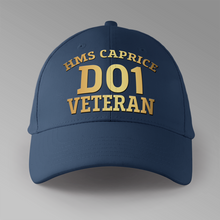 Load image into Gallery viewer, HMS Caprice D01 Veteran - Personalised Baseball Cap
