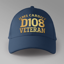 Load image into Gallery viewer, HMS Cardiff D108 Veteran - Personalised Baseball Cap
