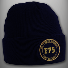 Load image into Gallery viewer, HMS Charybdis F75 - Pennant Number Beanie Hat
