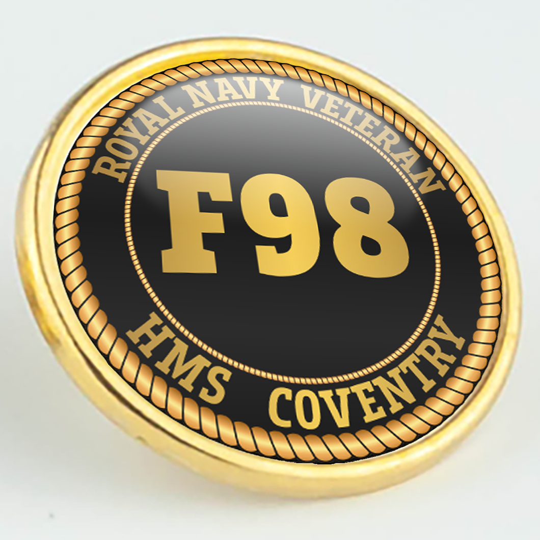 HMS Coventry F98 Pennant Number Pin/Lapel Badge