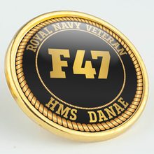 Load image into Gallery viewer, HMS Danae F47 Pennant Number Pin/Lapel Badge
