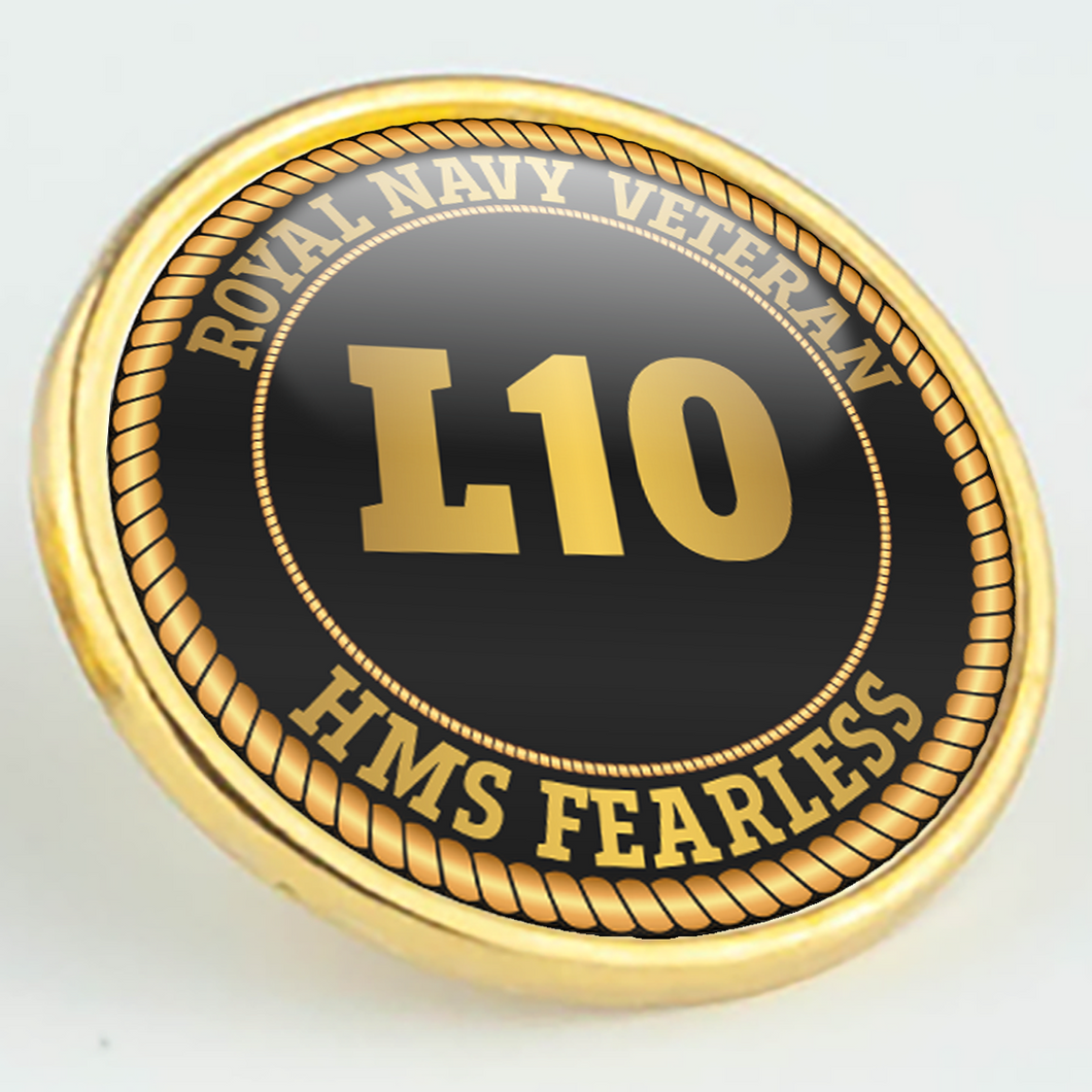 HMS Fearless L10 Pennant Number Pin/Lapel Badge