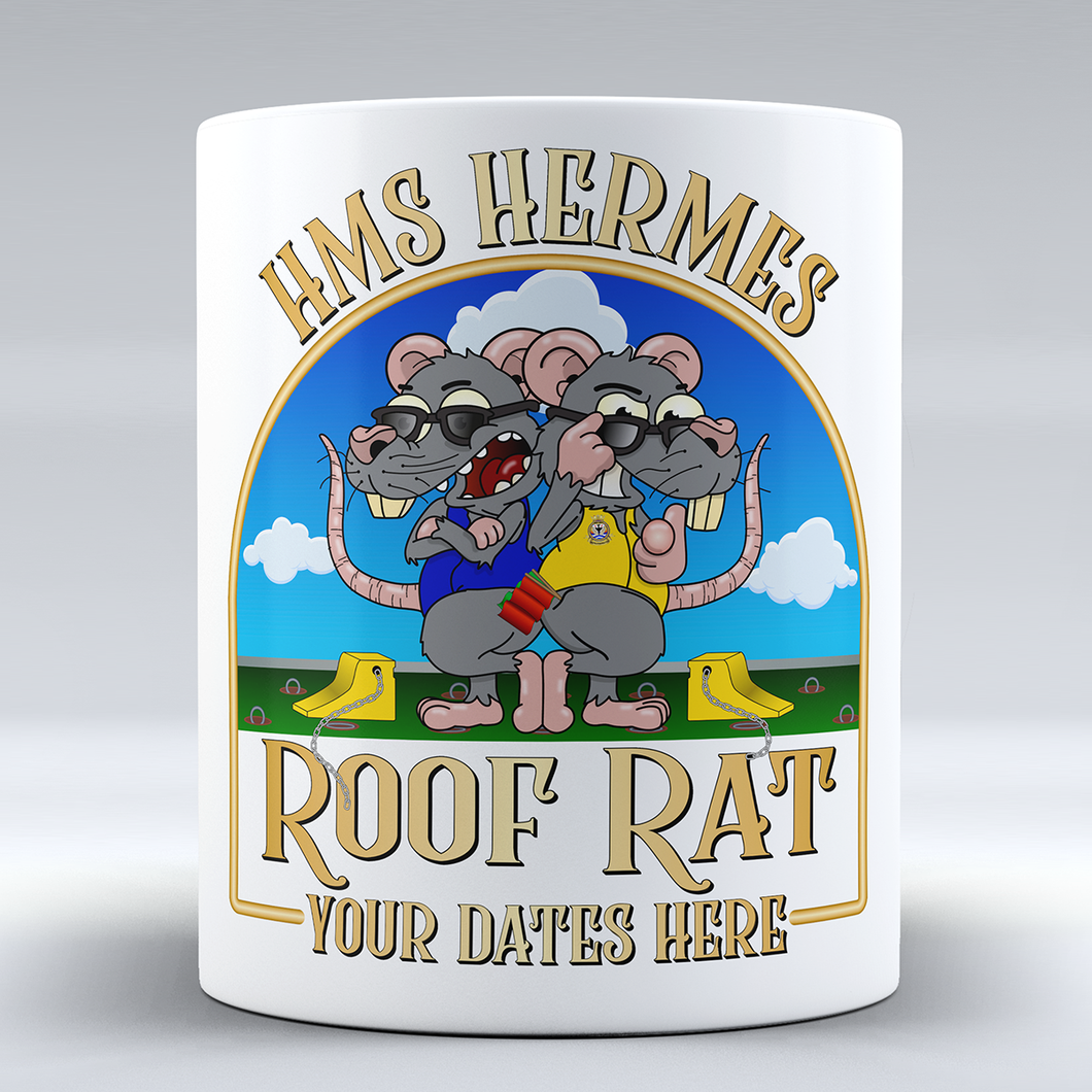 HMS Hermes Aircraft Handler 'Roof Rat/Hangar Rat' - Personalised Mug