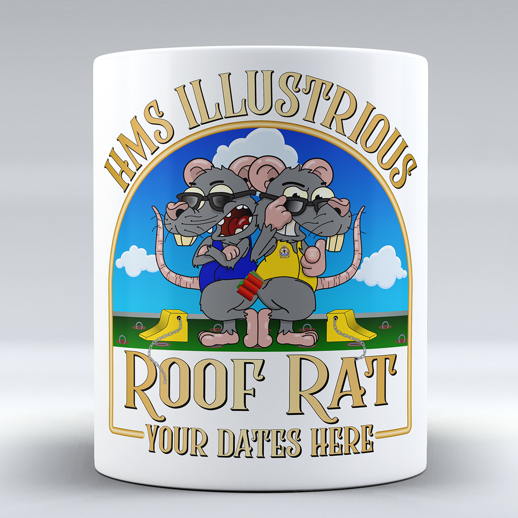 HMS Illustrious Aircraft Handler 'Roof Rat/Hangar Rat' - Personalised Mug