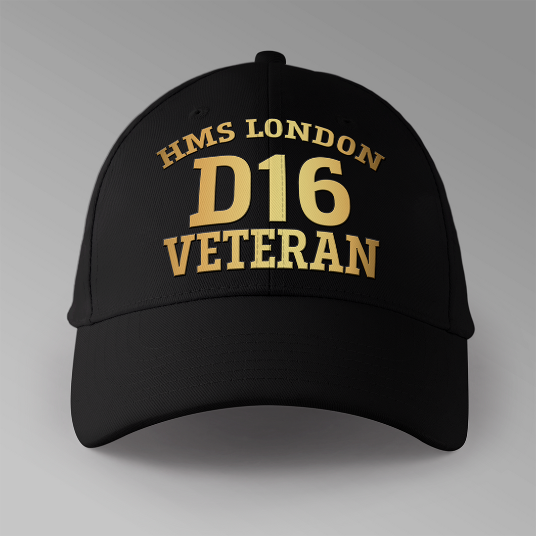 HMS London D16 Veteran - Personalised Baseball Cap