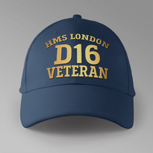 Load image into Gallery viewer, HMS London D16 Veteran - Personalised Baseball Cap
