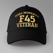 Load image into Gallery viewer, HMS Minerva F45 Veteran - Personalised Baseball Cap
