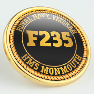 HMS Monmouth F235 Pennant Number Pin/Lapel Badge