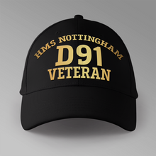 Load image into Gallery viewer, HMS Nottingham D91 Veteran - Personalised Baseball Cap
