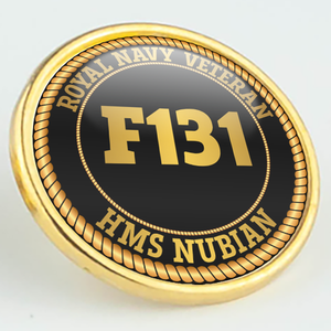 HMS Nubian F131 Pennant Number Pin/Lapel Badge