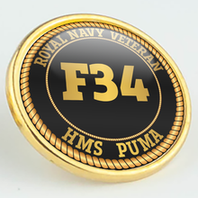 Load image into Gallery viewer, HMS Puma F34 Pennant Number Pin/Lapel Badge
