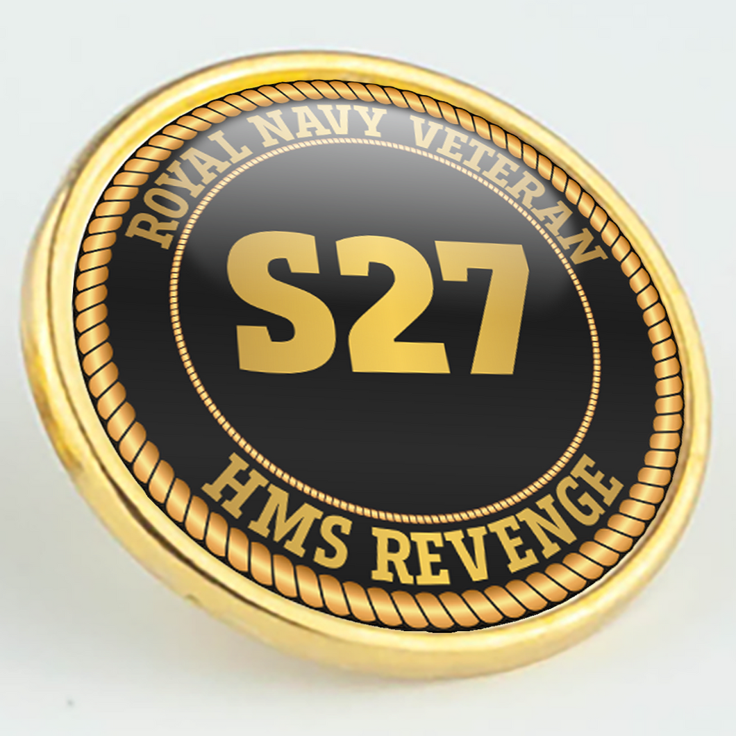 HMS Revenge S27 Pennant Number Pin/Lapel Badge