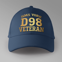 Load image into Gallery viewer, HMS York D98 Veteran - Personalised Baseball Cap
