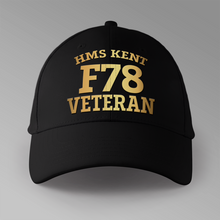 Load image into Gallery viewer, HMS Kent F78 Veteran - Personalised Baseball Cap
