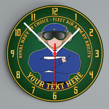 Load image into Gallery viewer, Fleet Air Arm Flight Deck &#39;Chockhead&#39; Glass Hanging Photo Clock
