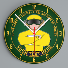 Load image into Gallery viewer, Fleet Air Arm Flight Deck &#39;Chockhead&#39; Glass Hanging Photo Clock
