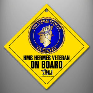 HMS Hermes 'Veteran' - Car Window Sign