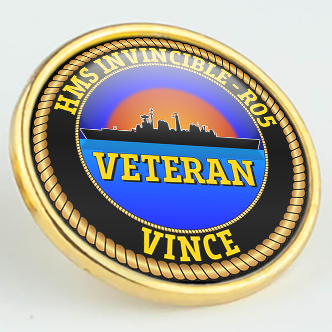 HMS Invincible (R05) Veteran Pin/Lapel Badge