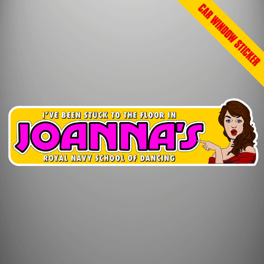 Royal Navy School of Dancing 'Joannas' Car Window Sticker