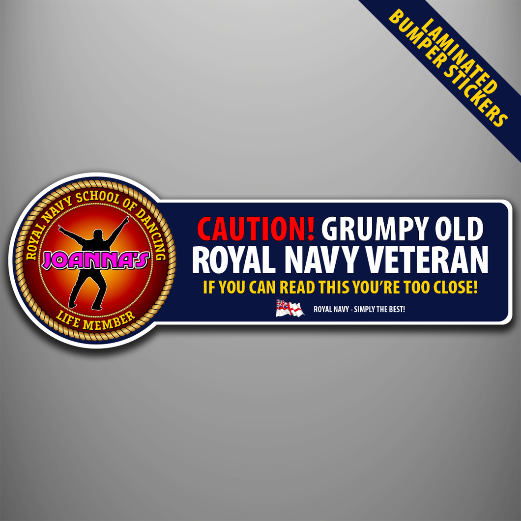 Royal Navy School of Dancing 'Joannas' Laminated Bumper Stickers