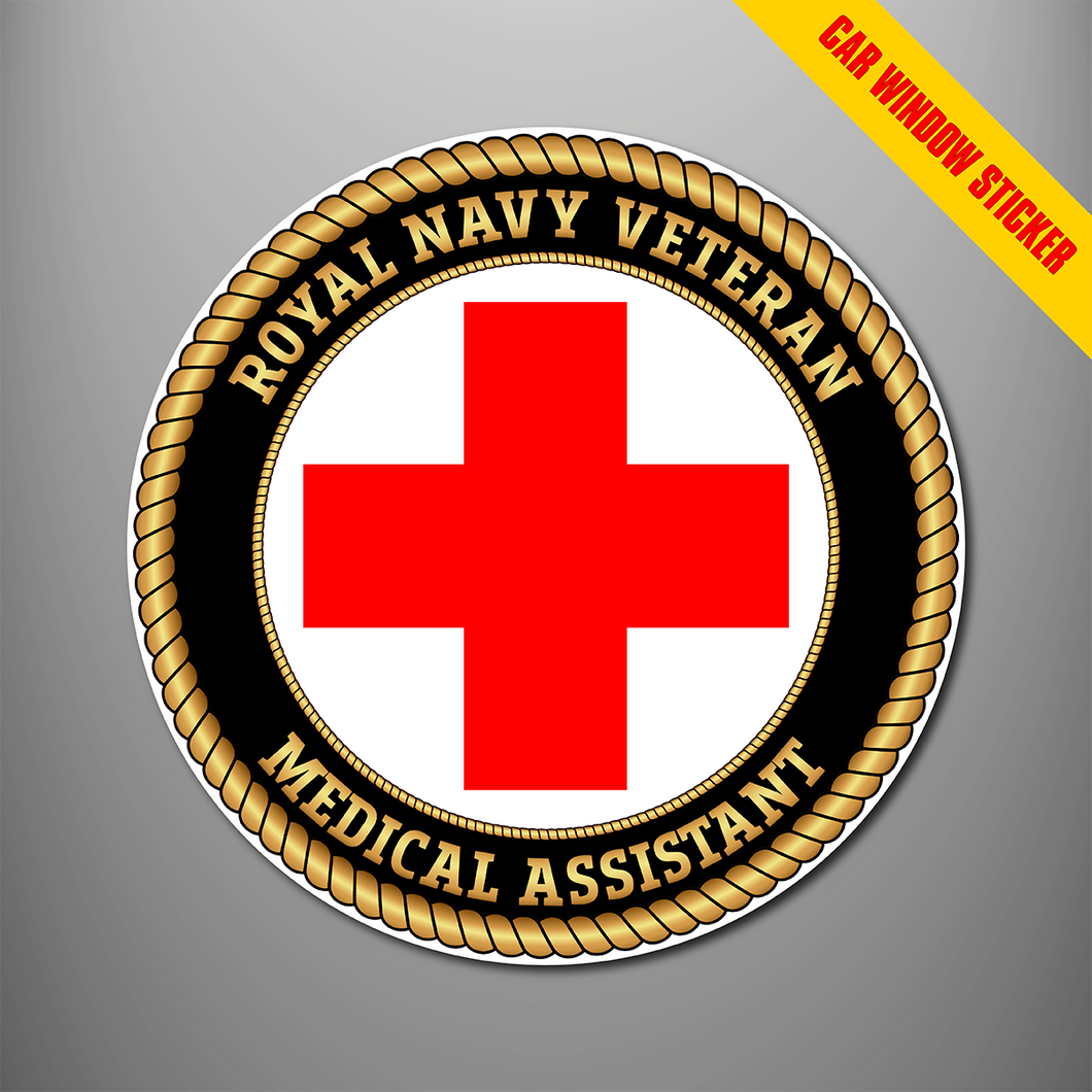 Royal Navy Veteran 'Medical Assistant' Car Window Sticker