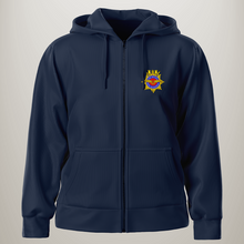 Load image into Gallery viewer, Aircraft Handler &#39;Naval Air Command Fire Service&#39; Badge Zipped Hoodie
