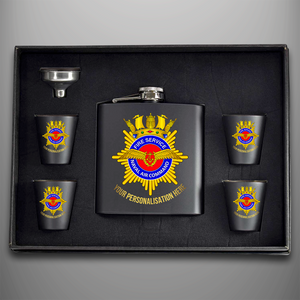 Naval Air Command Fire Service Hip Flask - Personalised