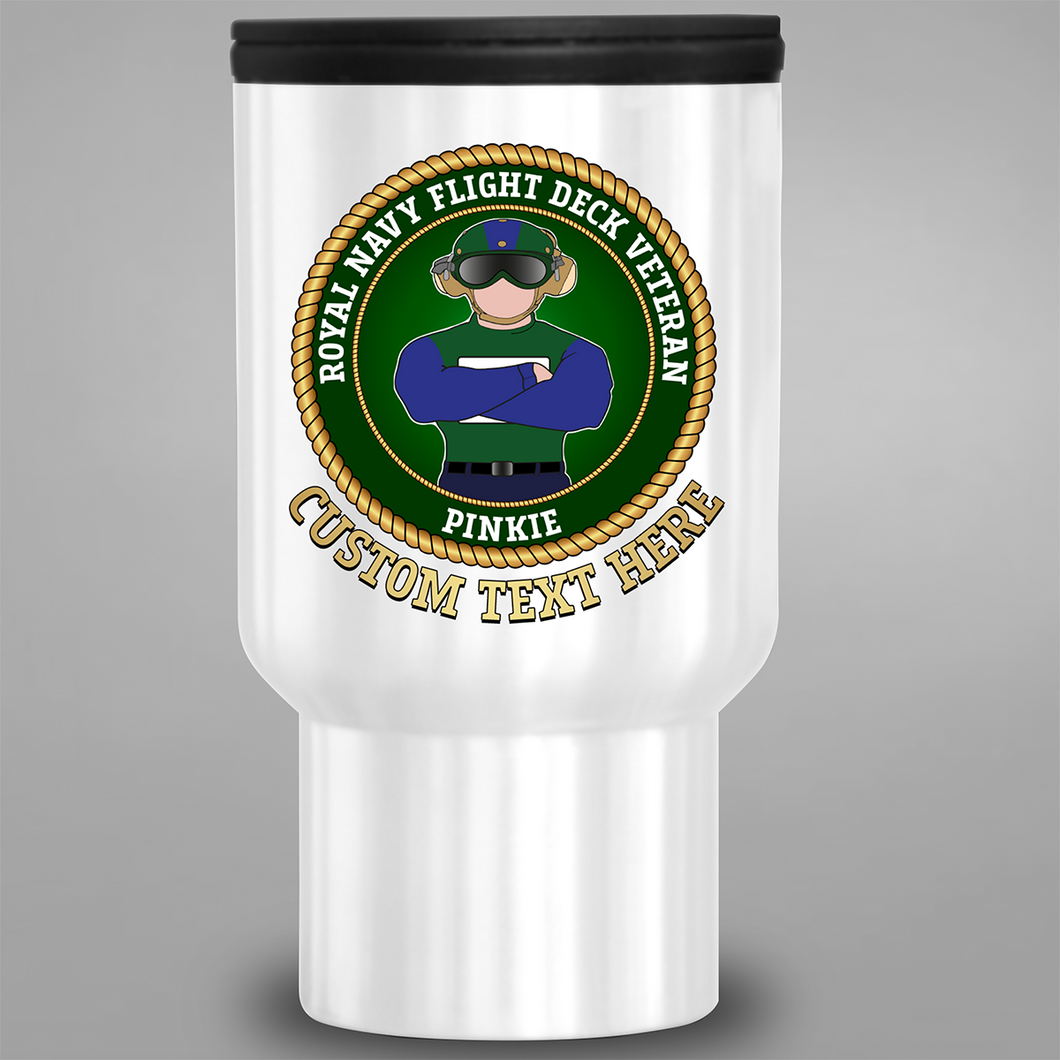 Fleet Air Arm Flight Deck Veteran 'Pinkie' - Personalised Travel Mug