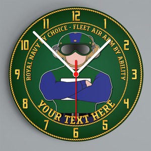 Fleet Air Arm Flight Deck 'Pinkie' Glass Hanging Photo Clock