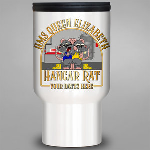 HMS Queen Elizabeth 'Roof Rat/Hangar Rat' - Personalised Travel Mug