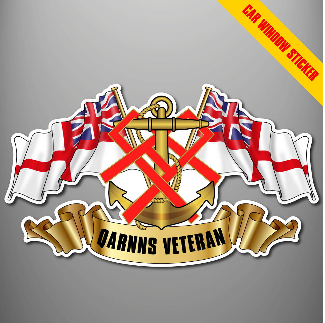 QARNNS Veteran 'Ensigns' Car Window Sticker