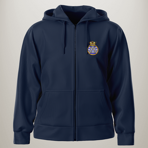 Royal Navy 'Anchors Crest' Zipped Hoodie